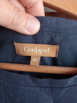 Vestito in lino blu Conbipel