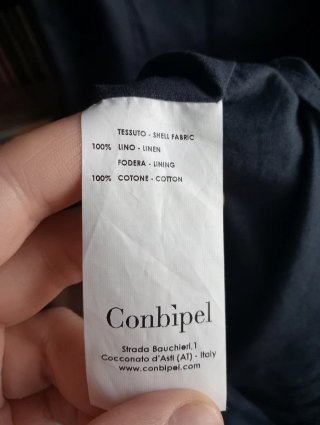 Vestito in lino blu Conbipel