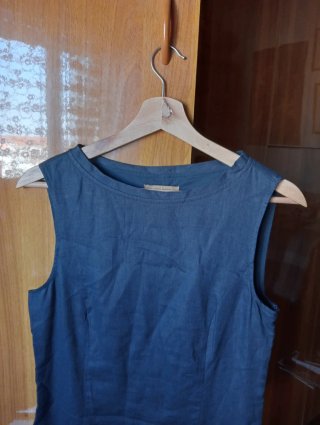 Vestito in lino blu Conbipel