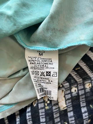 Camiseta sin mangas In Extenso azul/verde Talla M