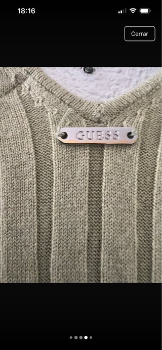 Vestido largo Guess verde oliva