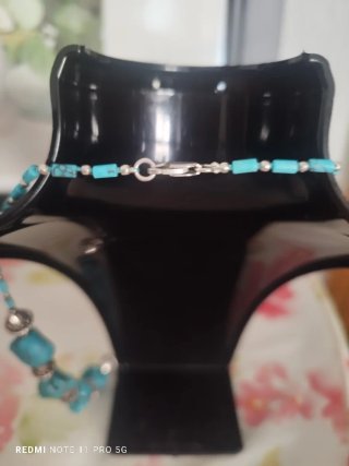 Collar Turquesa Natural y Plata El Unicorn