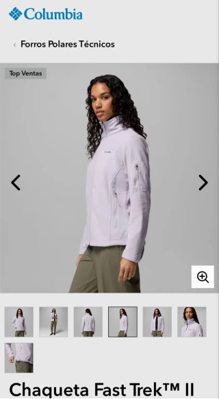 Polar Columbia Mujer Talla M Lila Pastel