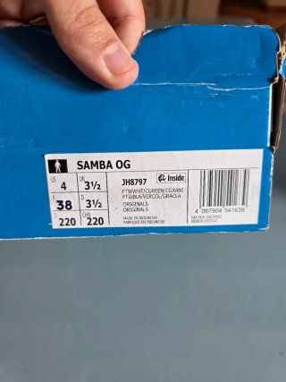 Adidas Samba OG Talla 38 Blanco Verde