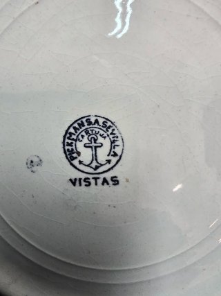 Juego 6 Platos y 5 Tazas La Cartuja Sevilla