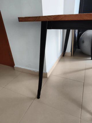 Mesa comedor/despacho madera y metal