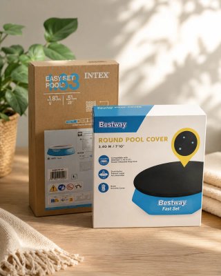 Piscina Intex Easy Set 1.83m + Cobertor Bestway 2.