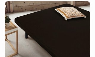Base tapizada marrón 90x190 cm