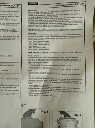 SIN USAR --Válvula Selectora Piscina 1 1/2 2