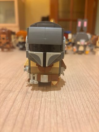 Lego Brickheadz Mandalorian y Grogu