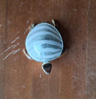 Tartaruga in Argento 925 e vetro.