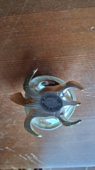 Tartaruga in Argento 925 e vetro.