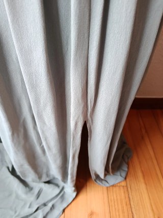 Vestido largo verde estilo romano