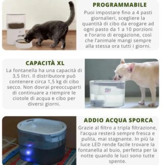 Easy Pet Dispenser Ciotole Acqua Cibo