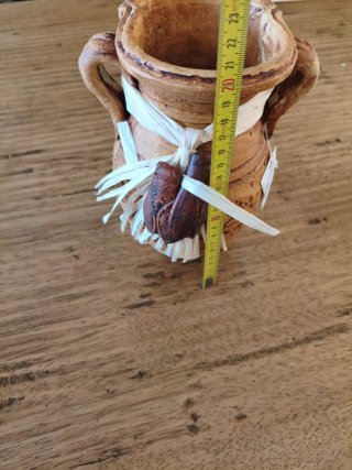 Vaso in cotto decorato
