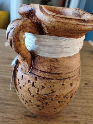 Vaso in cotto decorato