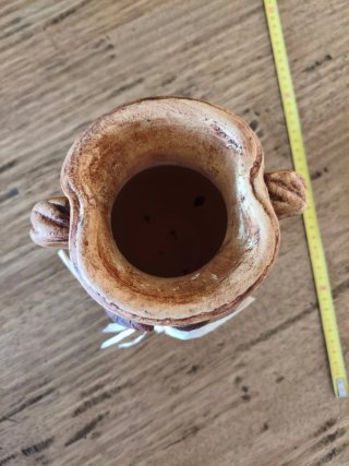 Vaso in cotto decorato