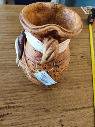 Vaso in cotto decorato