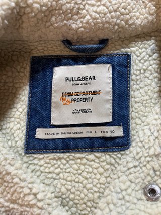 Chaqueta Vaquera Pull&Bear Talla L Forro Polar