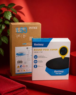 Piscina 183x51nueva+ Cobertor Bestway 244 ajustabl