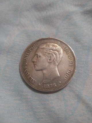 2 Monedas de Alfonso XII 1878 5 Pesetas