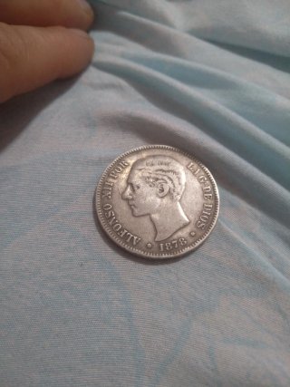 2 Monedas de Alfonso XII 1878 5 Pesetas