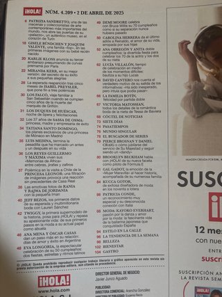 Revista Hola de abril de 2025