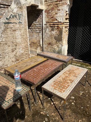 Tavoli marocchini in mosaico