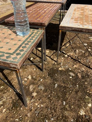 Tavoli marocchini in mosaico