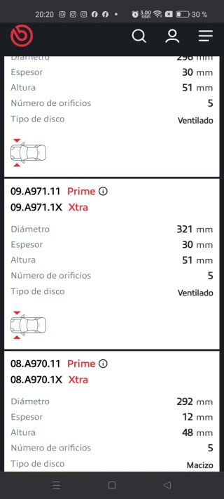 Discos Freno Brembo 09.A971.11 Opel Insignia