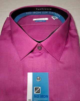 Camisa hombre Van Heusen Fucsia Talla XXL Nueva