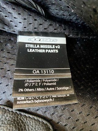 Pantalón de cuero Alpinestars para chica