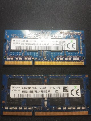 Módulos RAM 1GB, 2GB y 4GB
