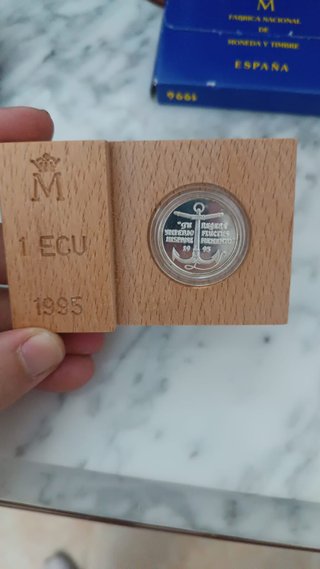Lote Monedas 1 ECU y 1 Euro plata