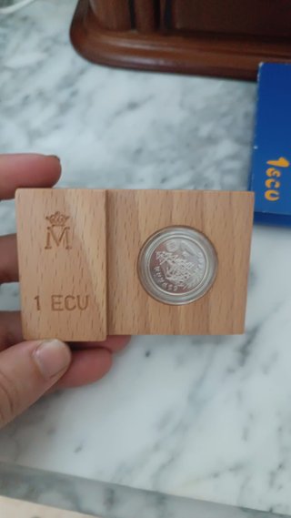Lote Monedas 1 ECU y 1 Euro plata