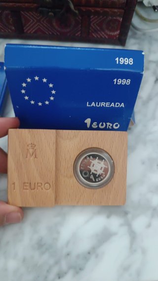 Lote Monedas 1 ECU y 1 Euro plata