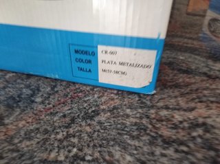 Casco Moto Integral Plata Rush