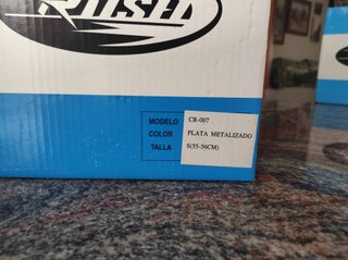 Casco Moto Integral Plata Rush