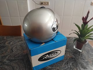 Casco Moto Integral Plata Rush