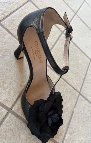 Guardiani Scarpe Donna Nere con Fiore