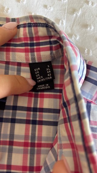 Camisa Cortefiel cuadros XL