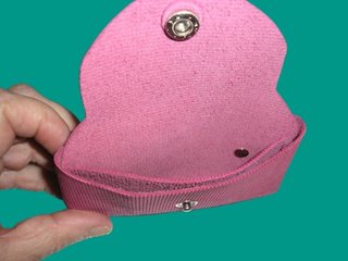 Monedero solapa piel fantasía rosa