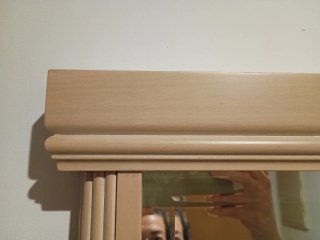 Espejo grande de madera y cristal
