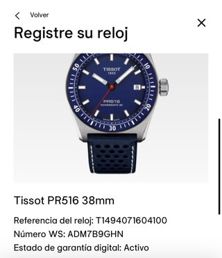 Tissot PR516 Powermatic 80 Reloj Azul