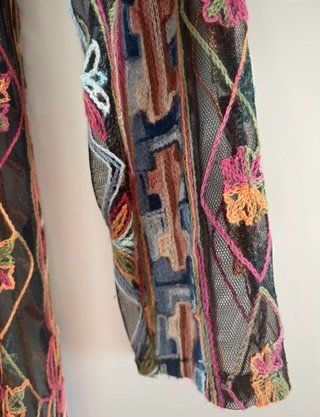 Vestido Zara boho transparente asimétrico M