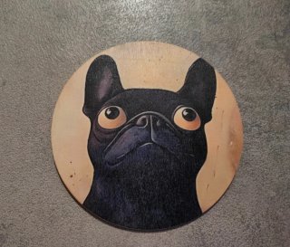 Sottobicchieri in legno con stampe Cani Simpatici