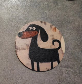 Sottobicchieri in legno con stampe Cani Simpatici