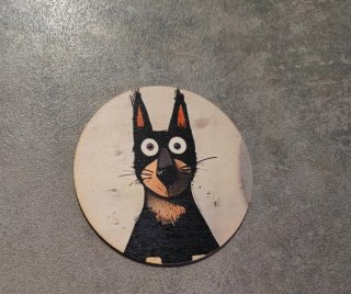 Sottobicchieri in legno con stampe Cani Simpatici