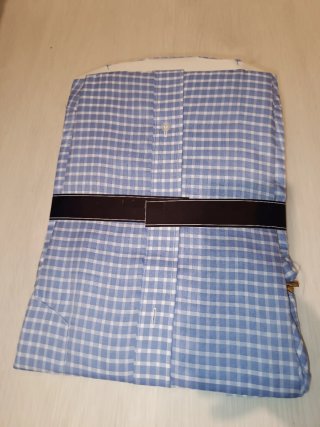 Camisa GUO cuadros azul y blanco
