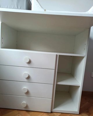 Cambiador bebé blanco con cajones